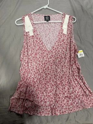 Top Nordstrom Bobeau Rojo Floral Sin Mangas Talla L Foto 1 de 4