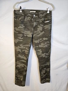 Levis Women's 711 Skinny Ankle Jeans Green Camo Stretch Pant Pockets Size 31 - Picture 1 of 6