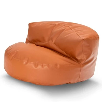 Lounge Sofa Kunstleder Sitzsack 90x50 Beanbag 2-Sitzer Sessel mit Rückenlehne - Bild 1 von 4