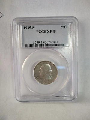 1935 S XF45 QUARTER PCGS  - Image 1 of 2
