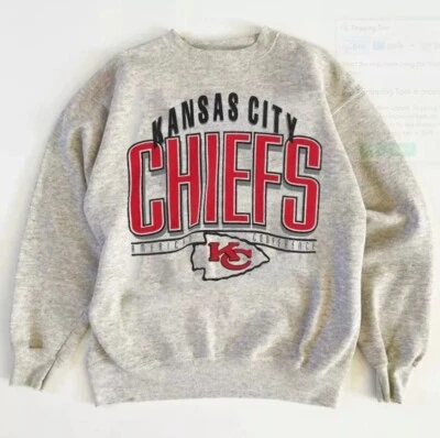 GILDAN Kansas City Chiefs Champions Graphic Ash Sweatshirt Unisex Men Women