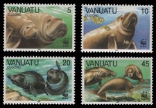 Vanuatu 1988 - Mi-Nr. 782-785 ** - MNH - Seekuh / Dugong - WWF