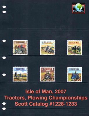 $11.70 Scott Value - 2007 ISLE OF MAN GB UK Tractor Plow Farming CV MNH NH UMM - Image 1 of 4