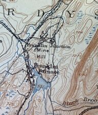 original 1903 map Franklin Furnace, Ogdensburg, and Edison, NJ.  Rare condition