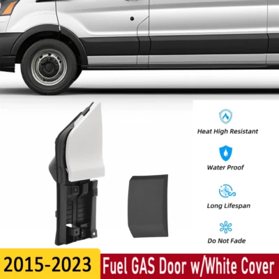 Fuel Filler Housing Door + Gas Cap Cover For Trim Ford Transit 150 250 350 15-23 Foto 1 de 4
