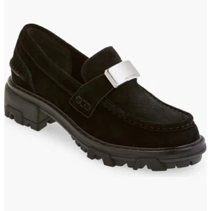 Rag & Bone Shiloh 2.0 Loafers Lug Sole Black Suede Womens Size 8.5 New In Box - Picture 1 of 7