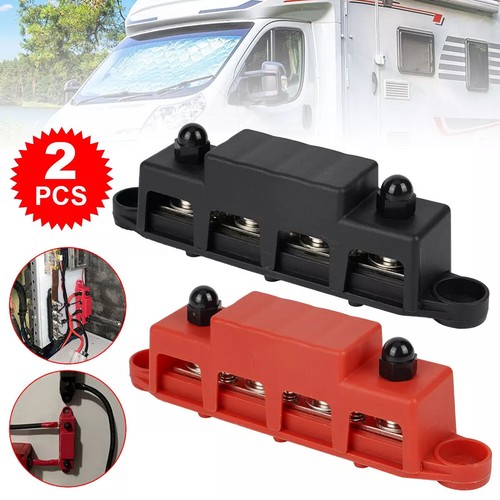 2X Positive Negative Bus Bar Battery Power Distribution Block 4X M8 ...