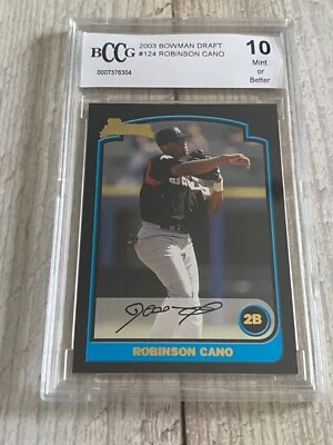 2003 Bowman Draft #124 ROBINSON CANO Rookie Card RC BCCG 10 Foto 1 de 2