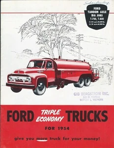Truck Brochure - Ford - T-700 T-800 - Tandem Axle - 1954 (T3008) - Picture 1 of 1