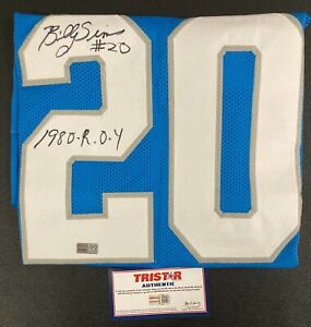 Billy Sims Signed Custom Jersey w/ Tristar COA Auto Lions Inscribed 1980 ROY