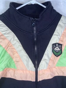 LRG Lifted Research Group "High Plains" Track Jacket (Nero) Giacca Uomo Zip Up - Foto 1 di 10