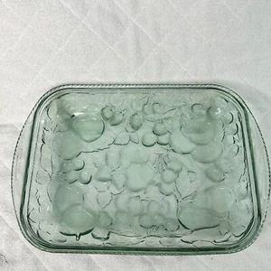 Cazuela vintage Libby Orchard Fruit Glass 9x13 a prueba de horno - plato para hornear - rec. - Imagen 1 de 4