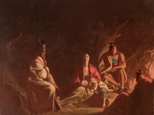 Capturado por los indios por George Caleb Bingham estampado occidental de Giclee + envío gratuito - Imagen 1 de 3