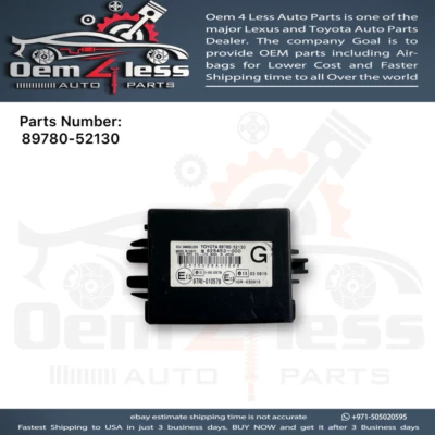 Toyota Prius C Anti-Theft Alarm Control Unit 2012 To 2014 OEM 89780-52130 - Image 1 of 4