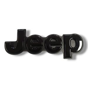 Stemma Logo Scritta Per Jeep Compass Baule Bagagliaio Posteriore Nero Lucido