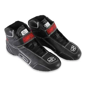 Simpson DA115W DNA Driving Shoe Mid Top Leather Nomex Black/White Men Size 11.5 - Picture 1 of 6