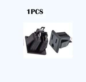 1PCS Presa di Alimentazione Montaggio a Pannello Spina USA 3 Pin 15A 125V AC Adattatore Femmina Nero - Foto 1 di 5