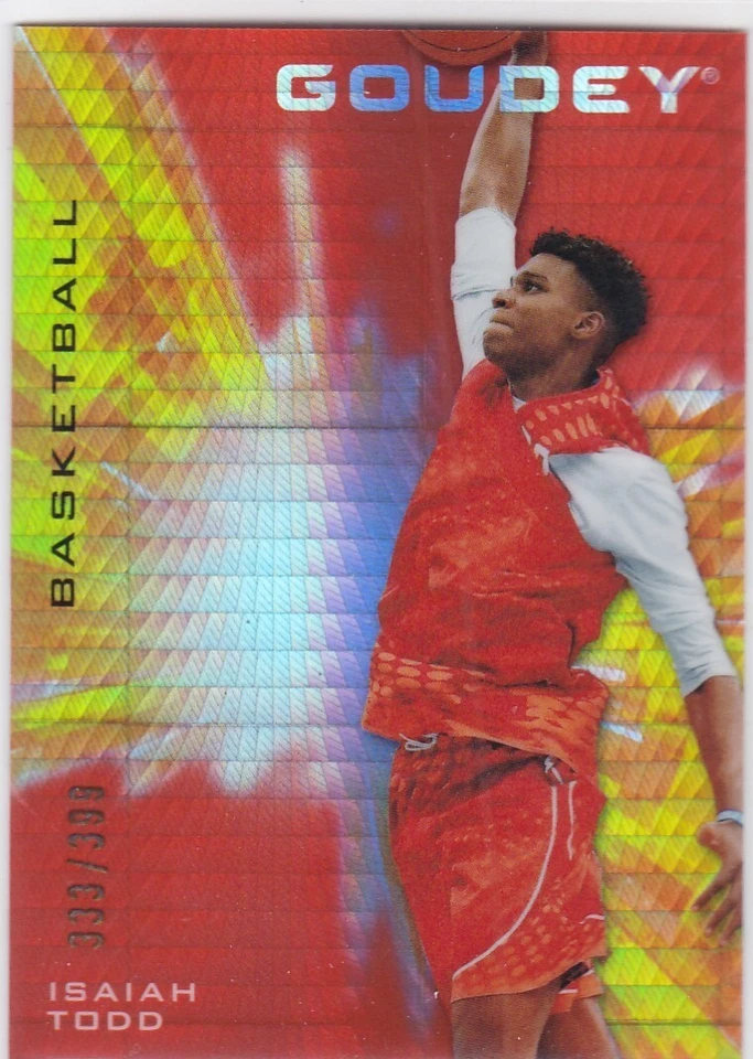 2021 Goodwin Champions ORANGE Traxx Parallel #G32 ISAIAH TODD #333/399 - Image 1 of 1