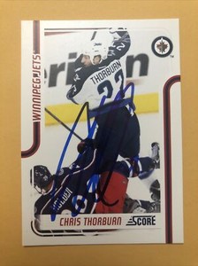 Chris Thorburn Signed Winnipeg Jets Card 4