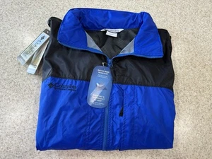 NWT Columbia Cougar Peaks Hooded Windbreaker Jacket Blue Men's Size XL - NEW - Picture 1 of 11
