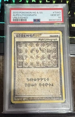 PSA 10 2010 Pokemon Alph Lithograph #TWO HGSS Unleashed TWO (Low Pop 21) ENGLISH - Image 1 of 2