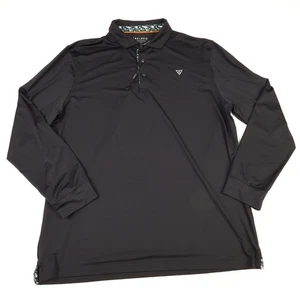 Maelreg Mens 2XL Performance Polo Long Sleeve Black Golf Athleisure - Picture 1 of 9