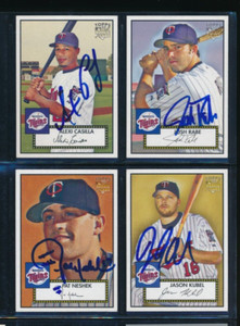 Lot (4) 2007 Topps '52 Twins #37 176 7 109 Casilla Rabe Signed Autograph (DQ55)