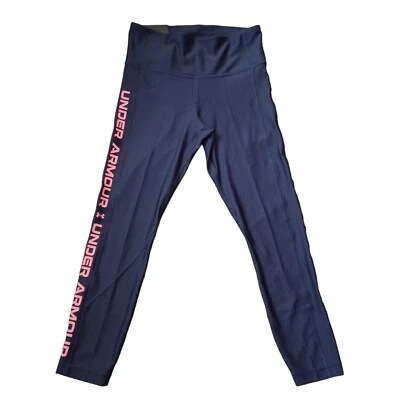 Under Armour Womens Leggings M Blue Pants High Rise Ankle Crop Compression NWT - Image 1 of 4