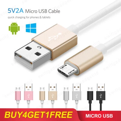 1M 2M Micro USB Cable Fast Charger Data Lead for Sony Xperia XA Z5 Z3 Z2 Z1 Z SP - Image 1 of 4