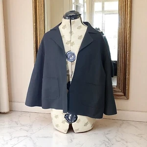 Chaqueta corta Max Mara negra 100 % lana para mujer talla 10 - Imagen 1 de 8