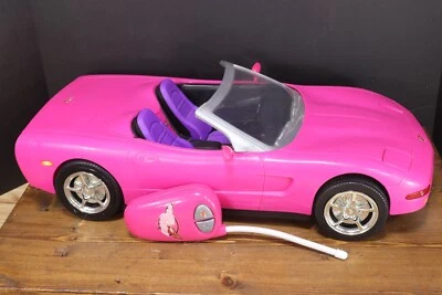 Barbie Corvette 2001 control remoto convertible coche rosa Mattel con control remoto probado Foto 1 de 4