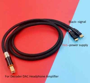 HIFI OCC+ Sterling Silver (Power\Signal) Separate 2USB A B Type C To B Cable   - Picture 1 of 9