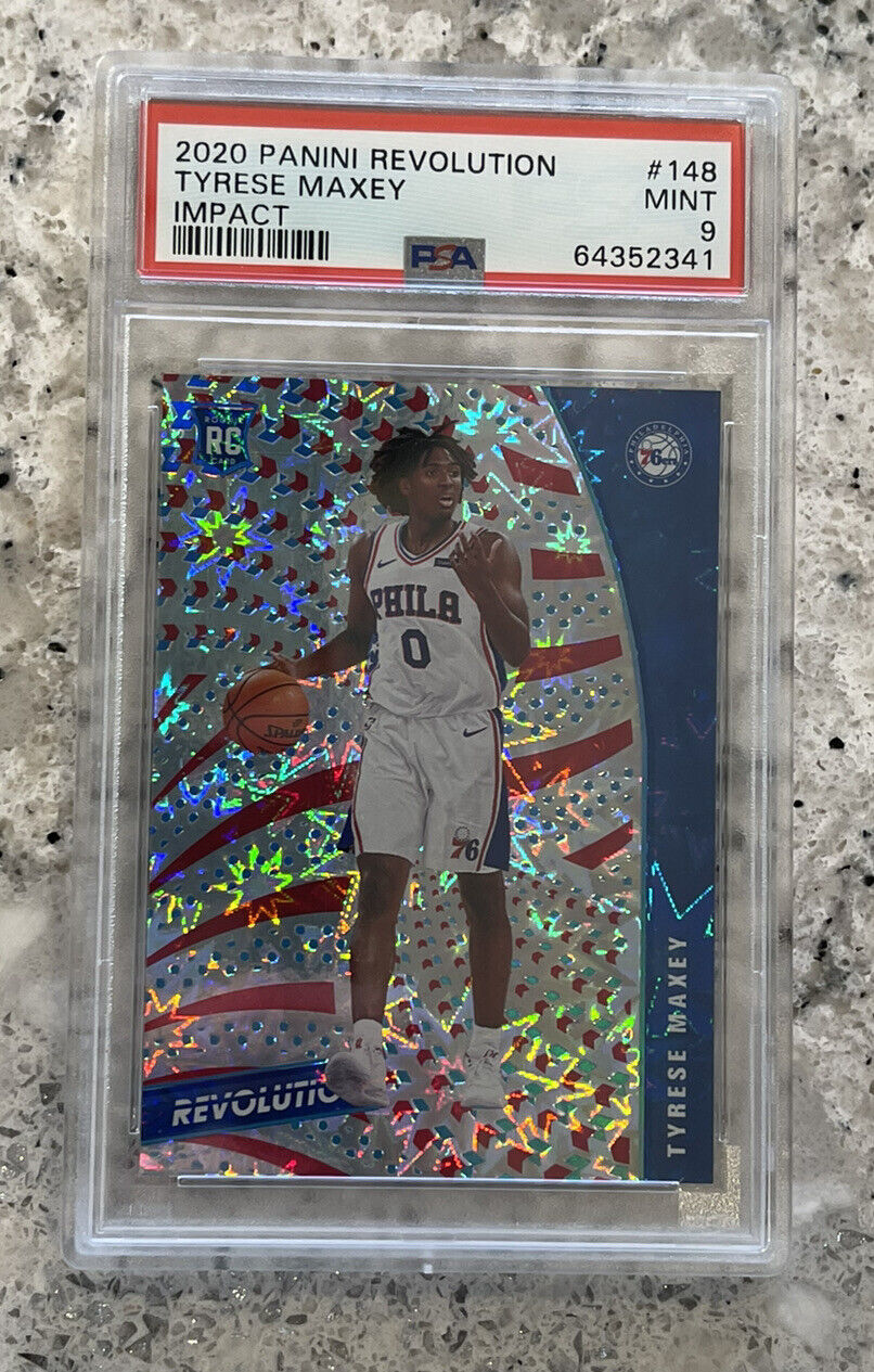2020-21 Panini Revolution Tyrese Maxey Rookie RC Impact /149 PSA 9 Mint - 76ers