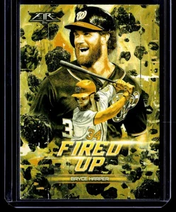 2018 Topps Fire Fire Fire Up Gold Minted Bryce Harper Nationals Phillies #F-15! - Imagen 1 de 2
