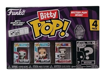 Funko Bitty Pop Pesadilla Antes de Navidad Paquete de 4 Santa Jack Sandy Claws Sally  Foto 1 de 3