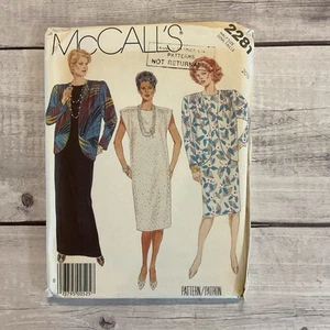 McCalls 2281 Sewing Pattern Straight Dress Knee Maxi Jacket Half Size 20.5 UNCUT - Picture 1 of 6