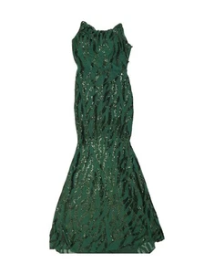 QUIZ Womens Sleeveless Mermaid Dress UK 10 Small Green Polyester DP19 - Picture 1 of 3