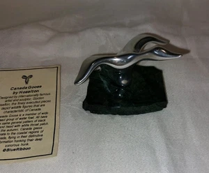 Vtg Aluminum Canada Goose Bird Sculpture on Marble by Gordon Hoselton VGC - Bild 1 von 7