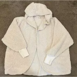 Summer & Rose Plus Size Large Teddy Coatigan Cardigan Jacket | Cozy Cream Coat - Picture 1 of 7