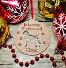 Personalised Dog Memorial Bauble Puppy Ornament Christmas Decoration Tree Pet