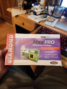 Diamond SupraMax Pro 56K PCI Fax Modem Faster Internet Connection V92-NEW Sealed