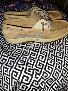 Sperry Top-Sider Authentic Original Sahara Leather Low Boat Shoes Size 8.5 M - Picture 1 of 6