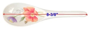 Melamine Spoon Rice Scoop Soup Dessert 8-3/8" Long Reusable Plastic White HB1908 - Picture 1 of 11