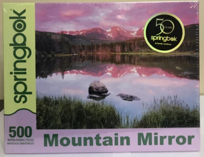 New Springbok Mountain Mirror 500 Piece Puzzle - Image 1 of 2