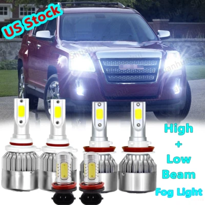 For GMC Terrain 2010-2015 - 6x Combo LED Headlight Hi/Lo Beam + Fog Light Bulbs - Изображение 1 из 4
