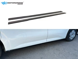 SIDE SKIRTS EXTENSIONS FOR FORD TRANSIT CUSTOM L1 MK2 / VW T7 ABS GLOSS BLACK - Picture 1 of 5