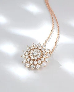 NARDELLI COLLANA ORO ROSA 18KT 750 E DIAMANTI NATURALI REFERENZA CL708VS - Imagen 1 de 2