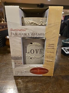 Candle Warmers Live, Love, Laugh Illumination Fragrance Warmer & Bonus Wax Melts - Picture 1 of 5