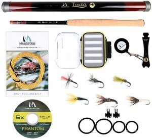 Tenkara Rod 10' 11' 12' 13' Combo Complete Kit, Tenkara Line, Box,Flies - Picture 1 of 9