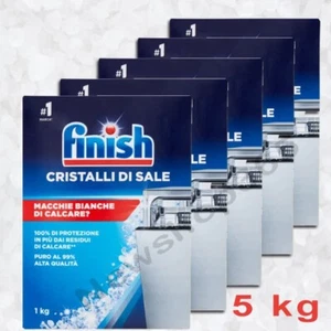 FINISH CRISTALLI DI SALE CURA LAVASTOVIGLIE PROTEZIONE DAL CALCARE 5 Kg PURO 99% - Foto 1 di 3